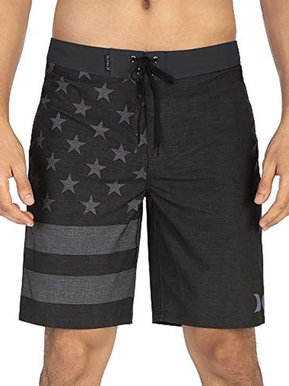 Hurley Phantom 20" Board Shorts Men's Size 38 USA Flag 4-Way Stretch EUC